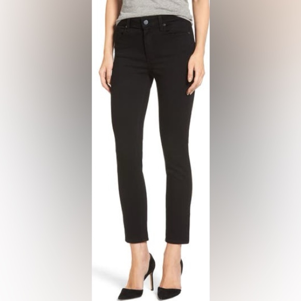 PAIGE Hoxton Crop Black Shadow Jeans